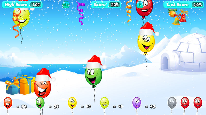 Christmas Balloons gameplay