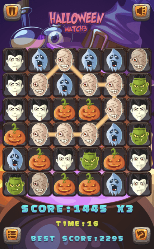 Halloween Match 3 gameplay
